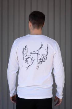 Hände Longsleeve Weiß