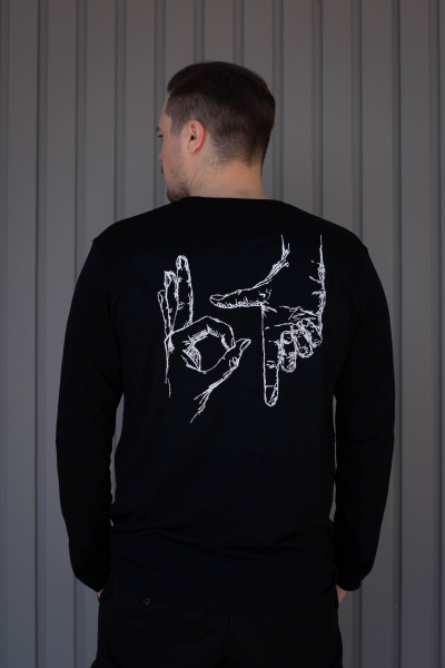 Hände Longsleeve Schwarz